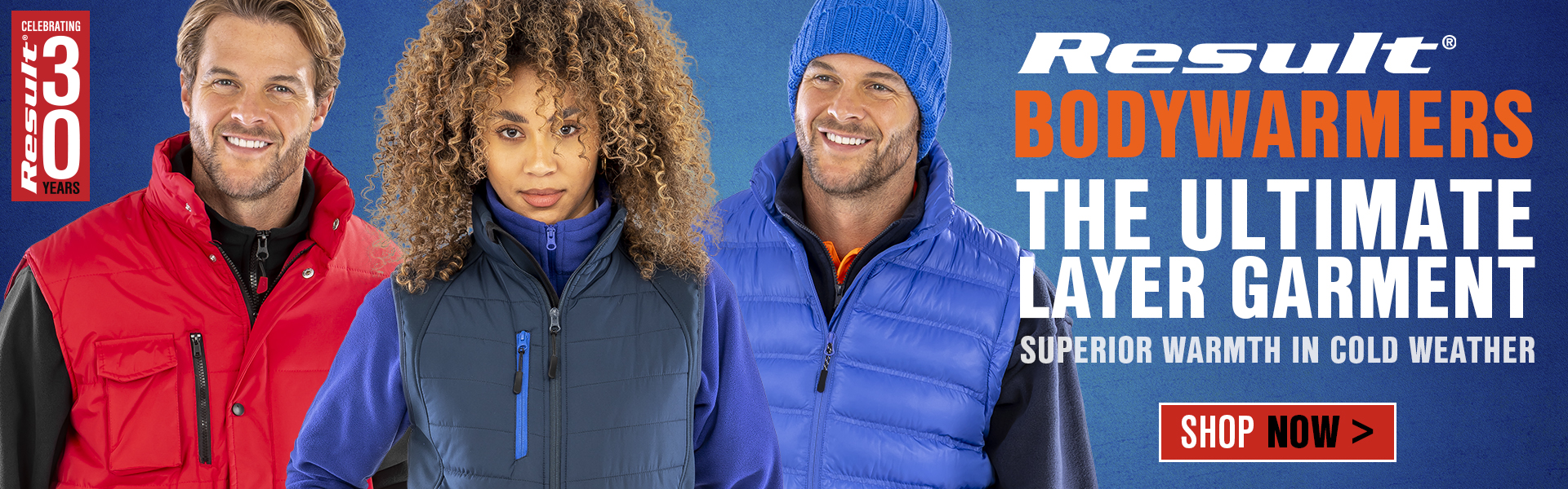 Prestige Result Bodywarmers Web Banner