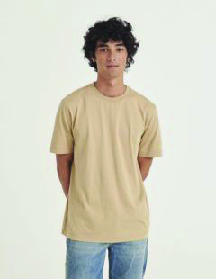 AWDis T AT001 plain beige tshirt on a male model