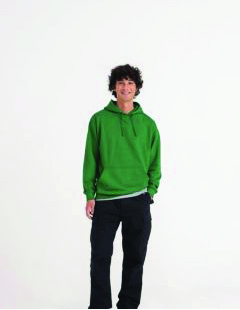 Just Hoods JH001 in dark green on a male model