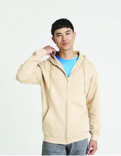 Just Hoods JH050 Zoodie in light grey on a male model